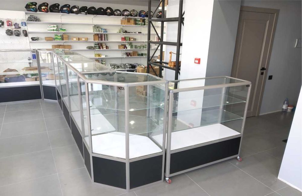 Прилавок витрина, стеклянная, metal oynaly vitrina va prilavkalar