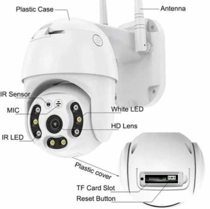 8MP Комплект 3бр. Външни камери ICsee с цветно нощно виждане WiFi