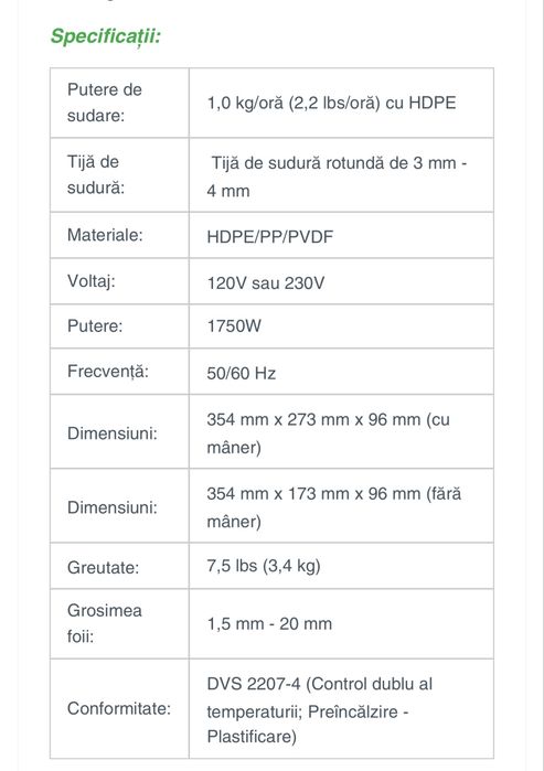 Extruder manual pentru termosudare plastic Ritmo Stargun Uno