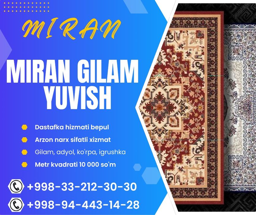MIRAN gilam yuvish hizmati