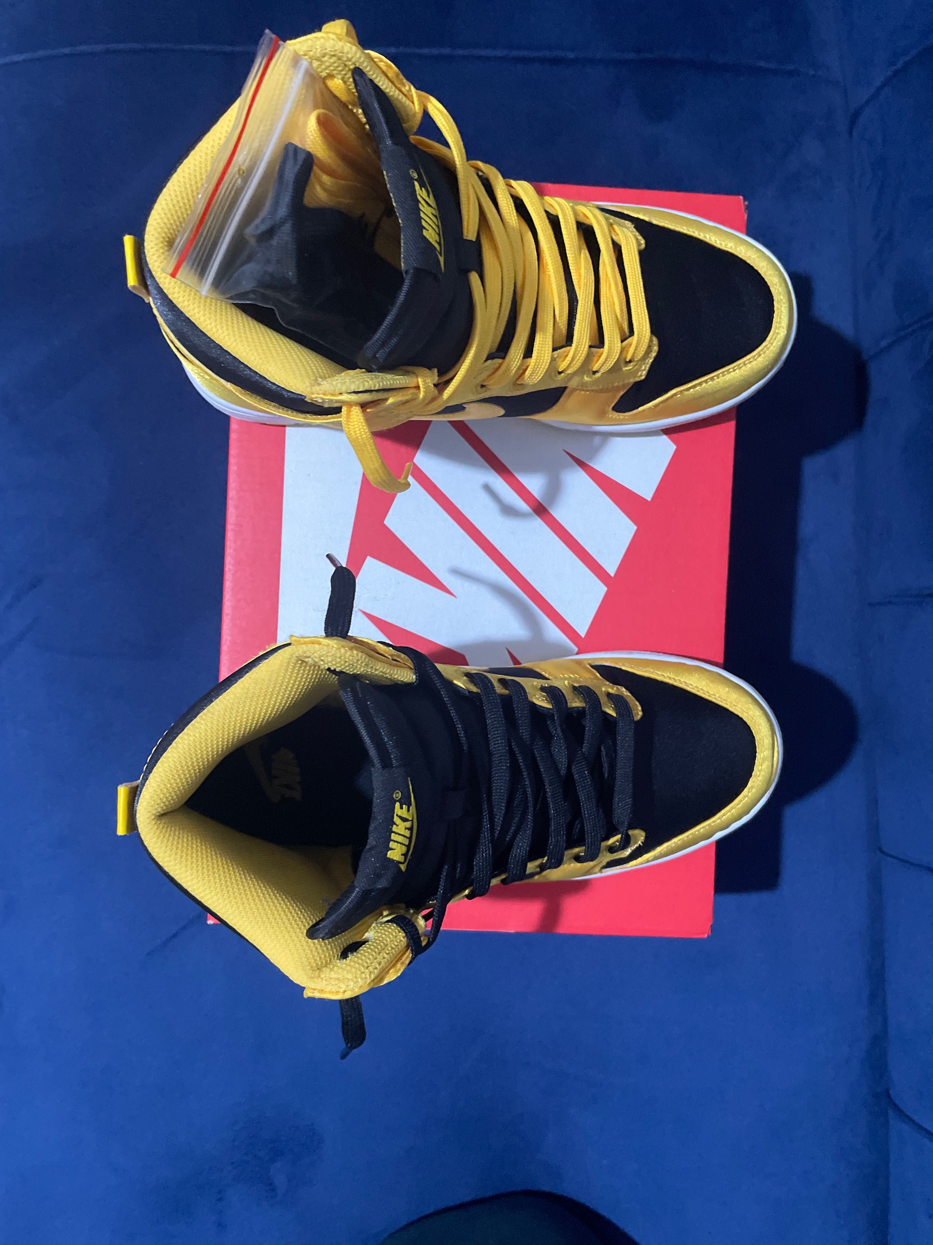 Nike - Pantofi sport, Dunk High Varsity Maize, Negru/Galben; 39