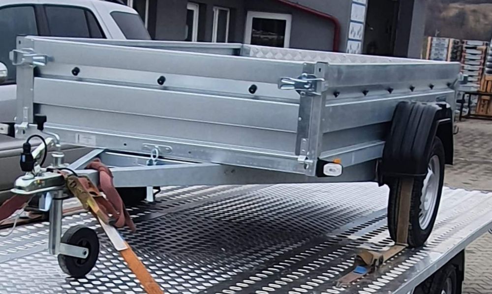 Remorca basculabila 750 kg de inchiriat,trailere ,platforme non stop
