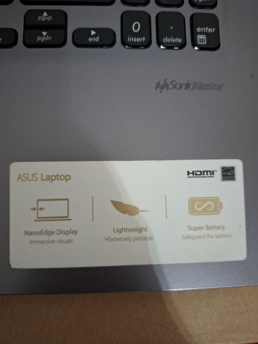 Asus vivo book korobka dokument zaryadniklari bor zaryad 2 soat ga