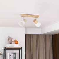 Plafoniera Lindby aplică lemn metal spot de tavan rotativ și pivotabil