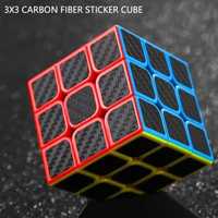 Cub rubik 3x3x3, speed cubing, fibra de carbon