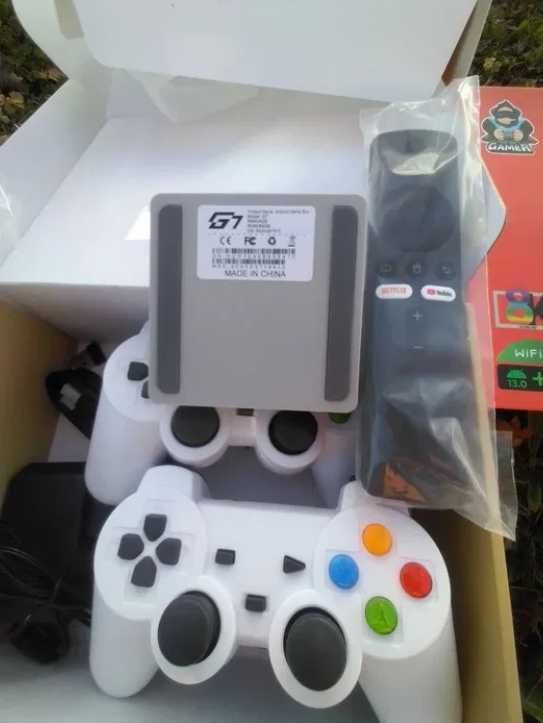 Нова G7 Android 14 Игрова конзола и tv box в едно 128GB 4GB 40000 игри