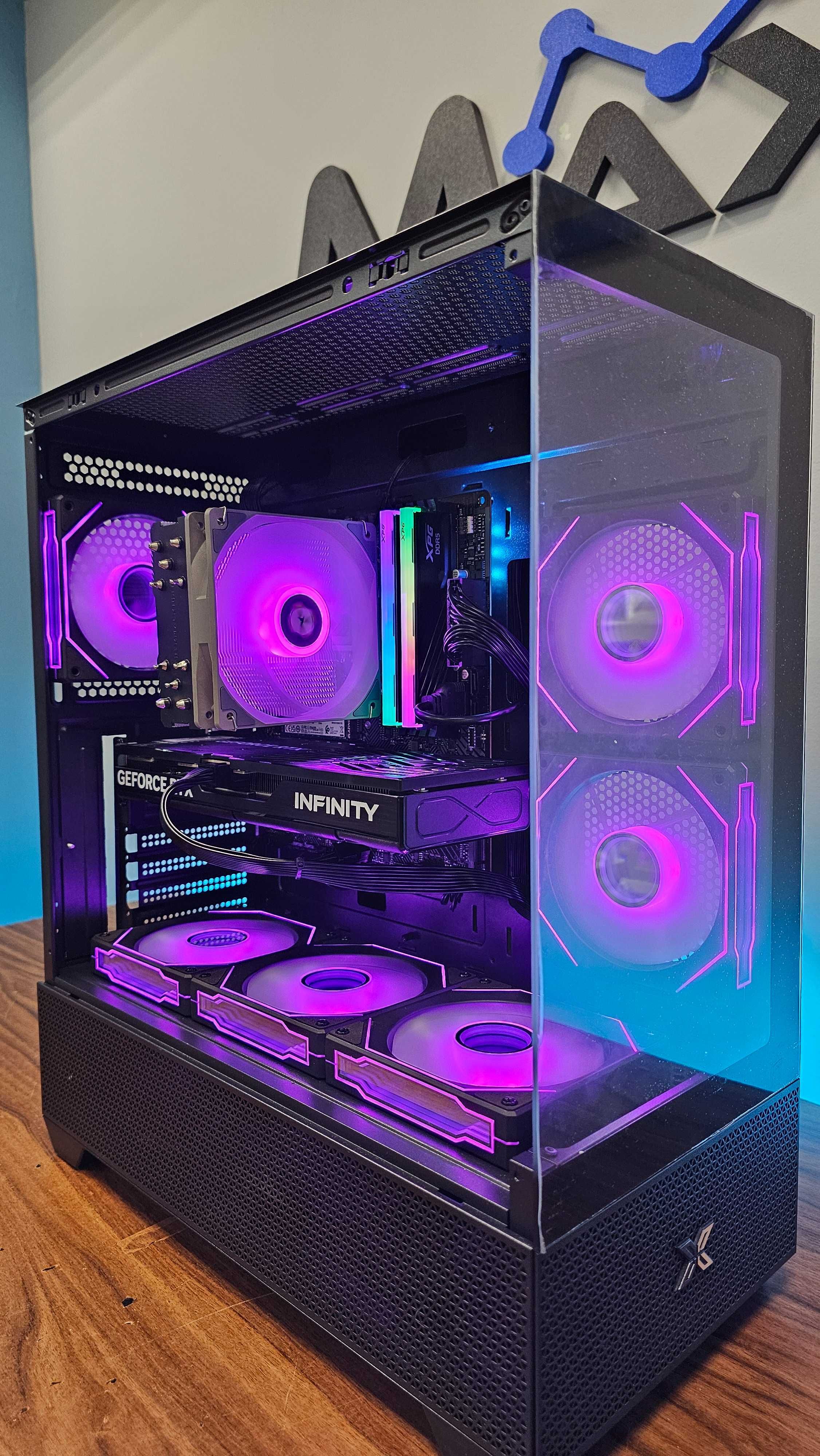 НОВО! RTX 5060TI 8GB, Ryzen 5 7500f, 32GB RAM, 700W Геймърски компютър