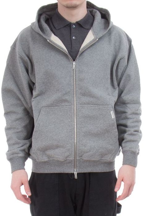 Represent Blank Zip Hoodie in Grey Melange size S
