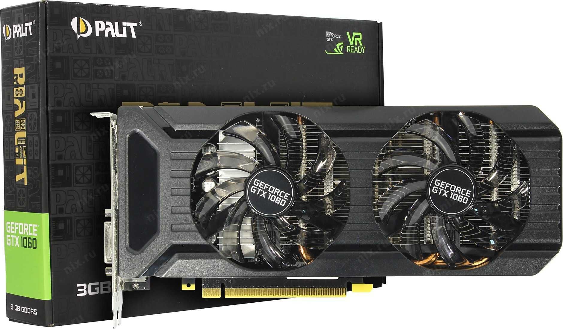 !! НОВАЯ Игровая Видеокарта Palit GeForce GTX 1060 3GB GDDR5 192-bit