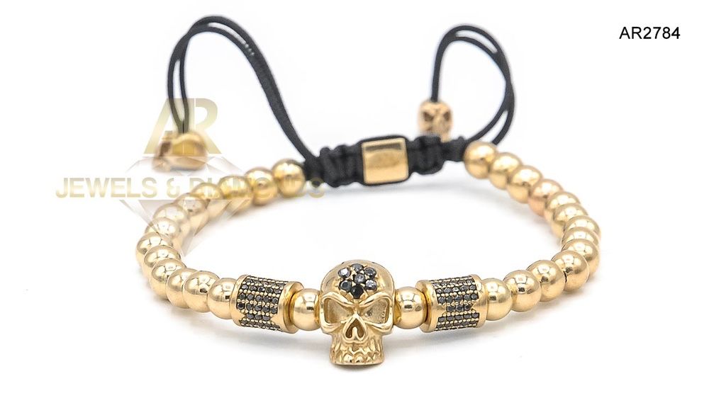 Bratara Aur 14 K model nou unisex SKULL COLLECTION ARJEWELS(AR2748)