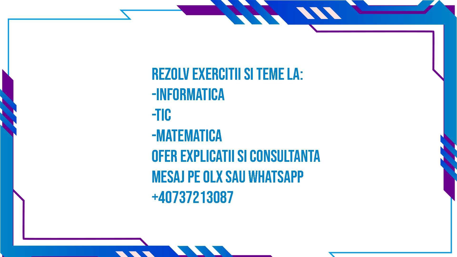 Rezolv teme/exercitii de matematica/informatica/TIC