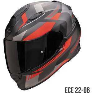 Мото каска Scorpion EXO 491 ABISLIS Matt Black/Red , очила,XL 61-62
