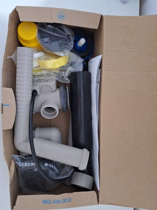 Set sifon cu preaplin pentru cada si capac Geberit d52 negru mat