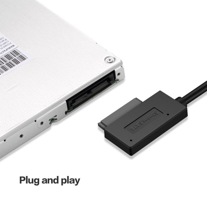 Cablu adaptor SATA 13 pini - USB 2.0 pt unitate optica laptop CD DVD