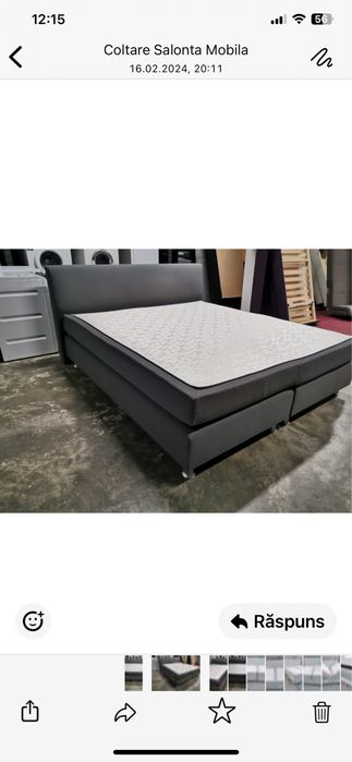 Vand pat dormitor 1,80/200  cu telecomanda