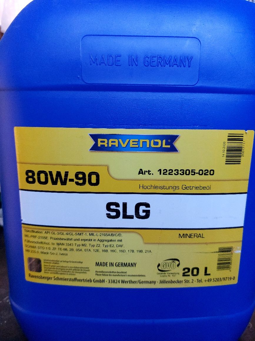 Vând ulei RAVENOL 80W90 sigilat