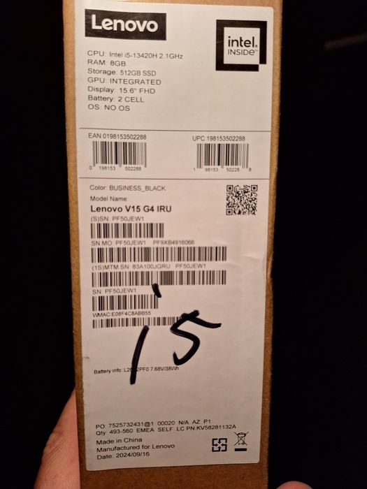 Новый Lenovo Intel i5-13420H 8/512GB за 4.5млн!
