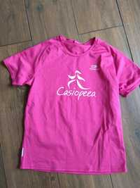 Tricou fitness sport roz Barbie Kalenji Decathlon 12-14 ani