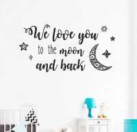 Ultimul Wall Sticker “We Love You to the Moon and Back” 84*42 cm