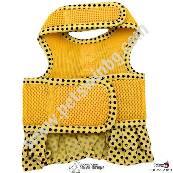 Нагръдник за Куче- тип Рокля- XS, S, M, L, XL- Жълт/Черен-Pet-Interest