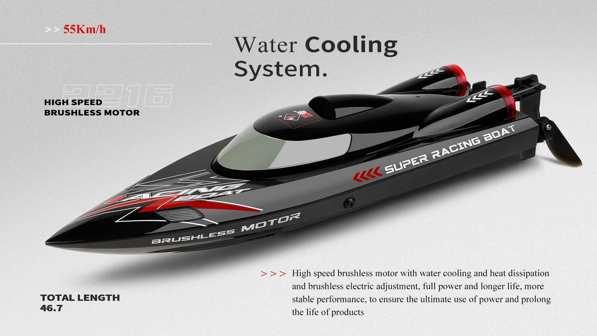 Състезателна лодка The Wave Master с дистанционно управление над 55км/