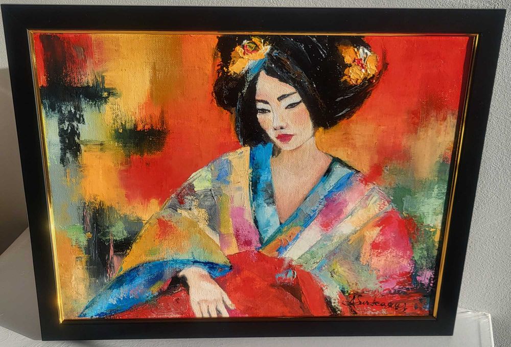 Pictura, tablou modern nou, -JAPONEZA- pictor roman consacrat