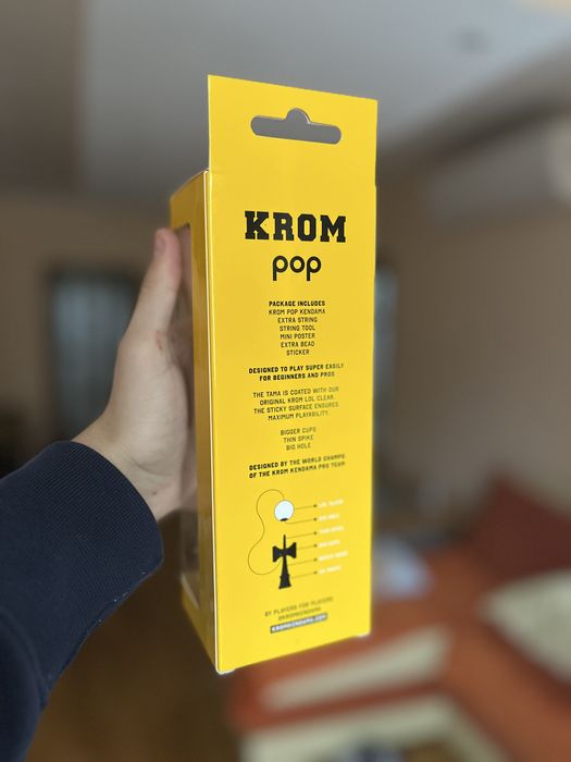 Kendama KROM POP LOL (Galben/Yellow)