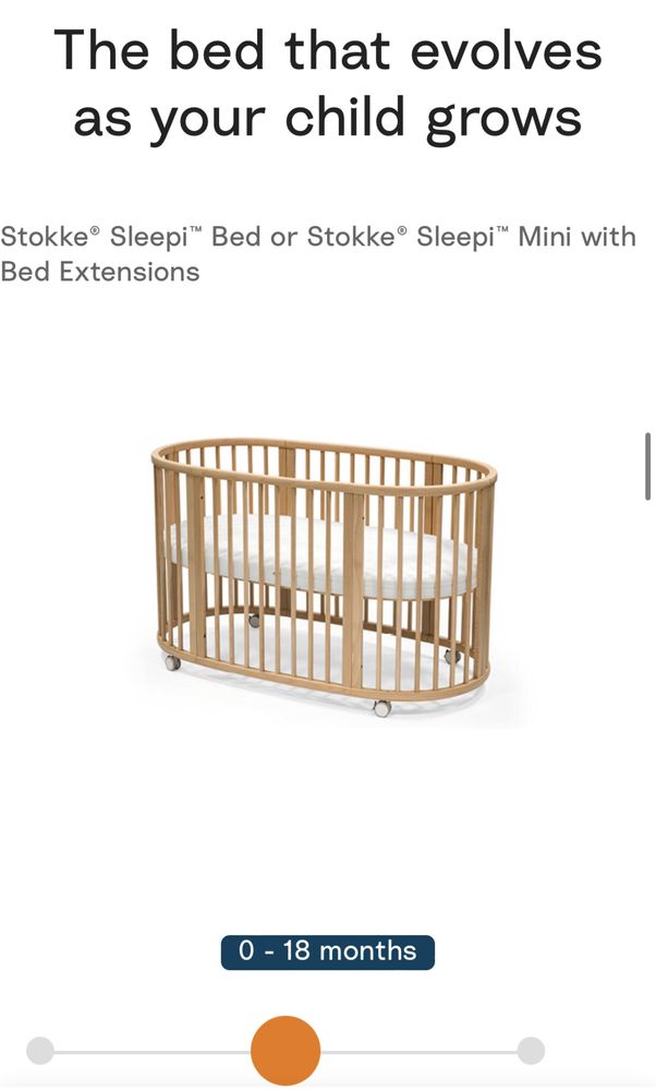 Продам детскую кроватку SLEEPI Mini Natural +доп вставка Bed Extension