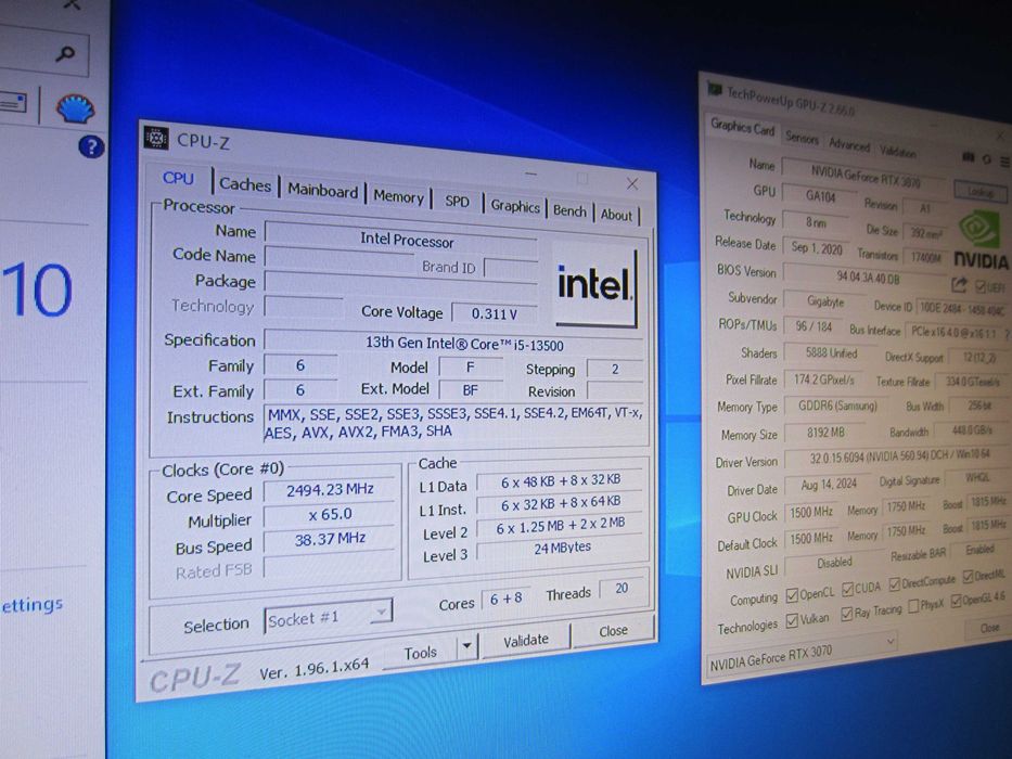 Гейм i5-13500   14ядрен, 32GB DDR5    MSI RTX3070, 512GB NVMe, 2TB HDD