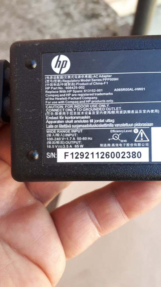 Incarcator laptop HP mufa cu pin pe mijloc 18.5V/ 3.5A,65w