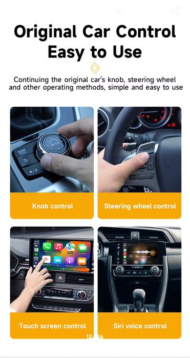 2024 HEYINCAR Wireless CarPlay Android Auto Wireless Adapter
