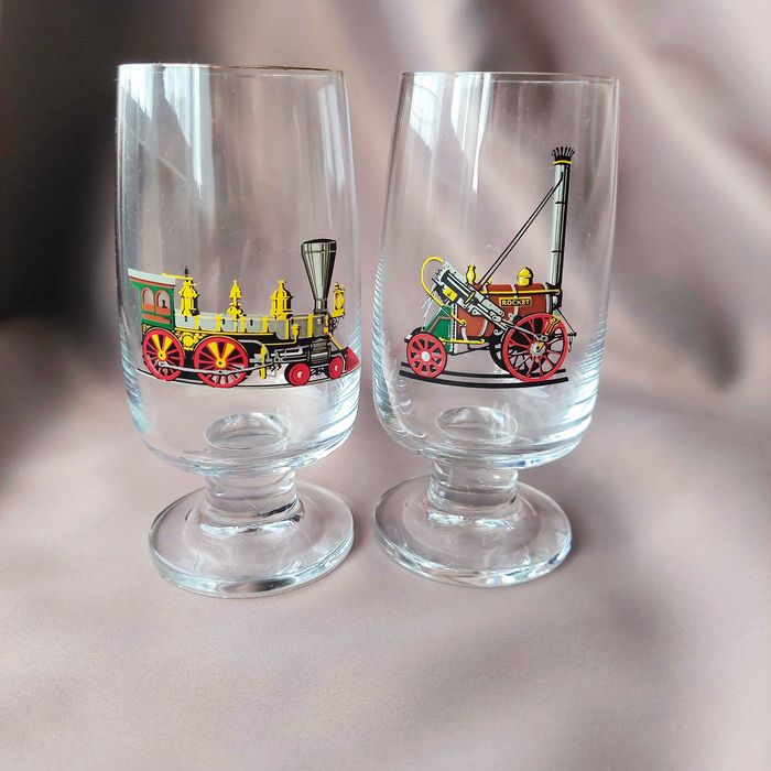 Бокалы «Ретро паровозы» Чехославакия