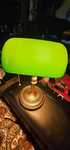 lampa banker Veioza retro vintage, abajur din sticla  model T9009-GR