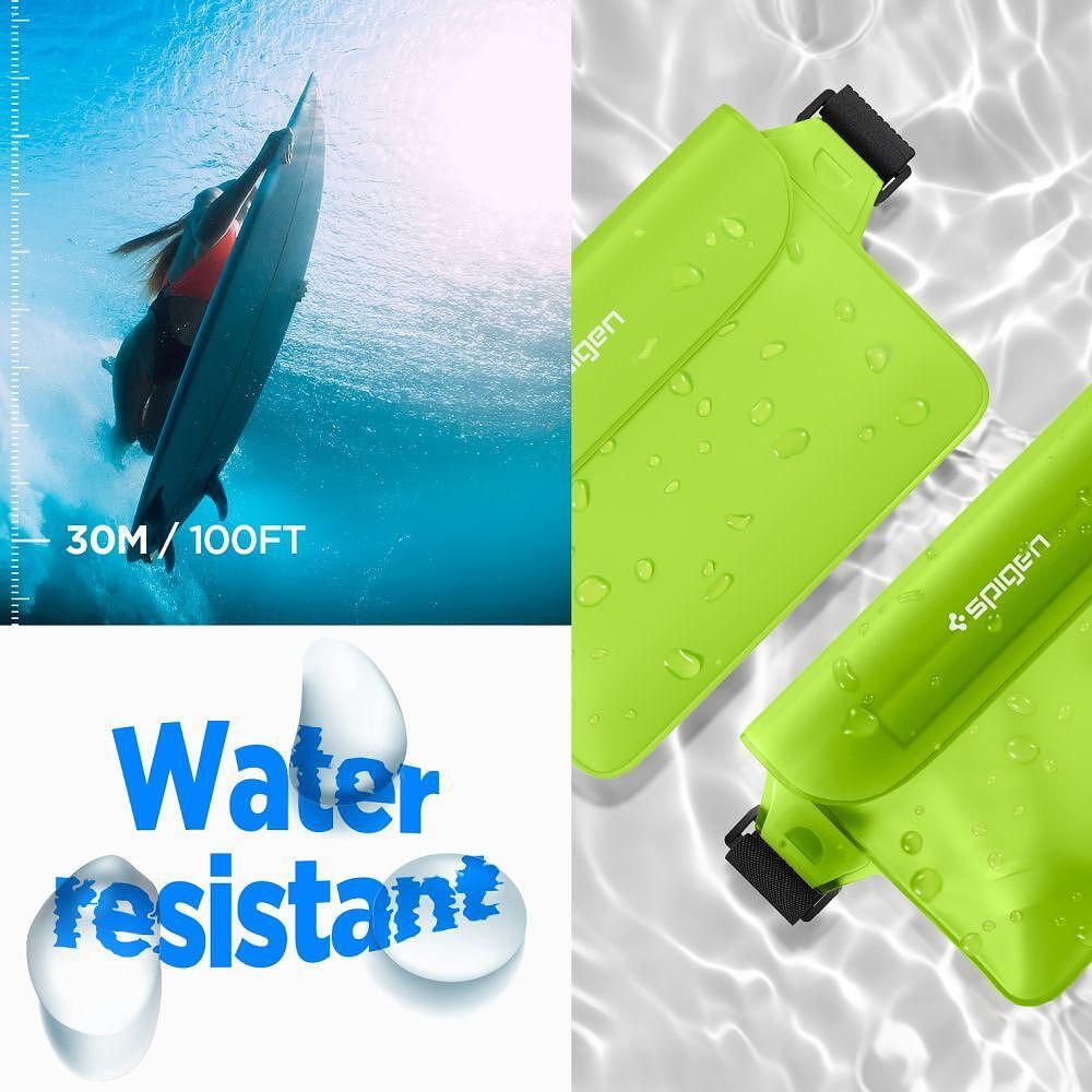 Универсална водоустойчива чанта spigen a620 cactus green 2 pack