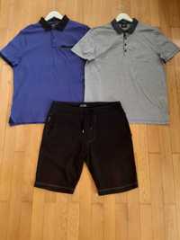 Мъжки блузи Armani, Boss и къс панталон Armani jeans, размер XXL и XL.