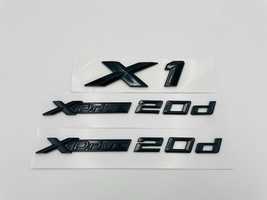 Set embleme compatibile BMW X1 x-drive 20d negru