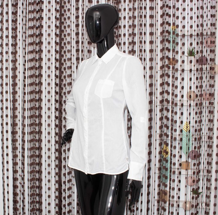 Guess дамска бяла риза дълъг ръкав памук XS