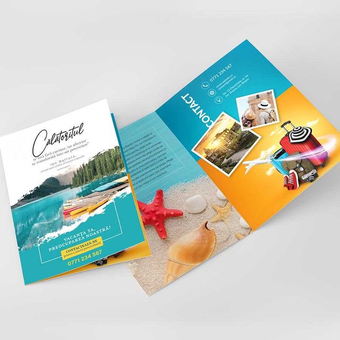 Pliante IEFTINE - 1000 buc format 1/3 A4 trifold = 999 LEI
