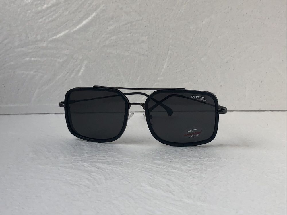 Carrera Мъжки слънчеви очила правоъгълни 2 цвята черни мат черни лак