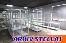 Arxiv stellaj, rafli metall tokchalar, ombor, архивный стеллаж