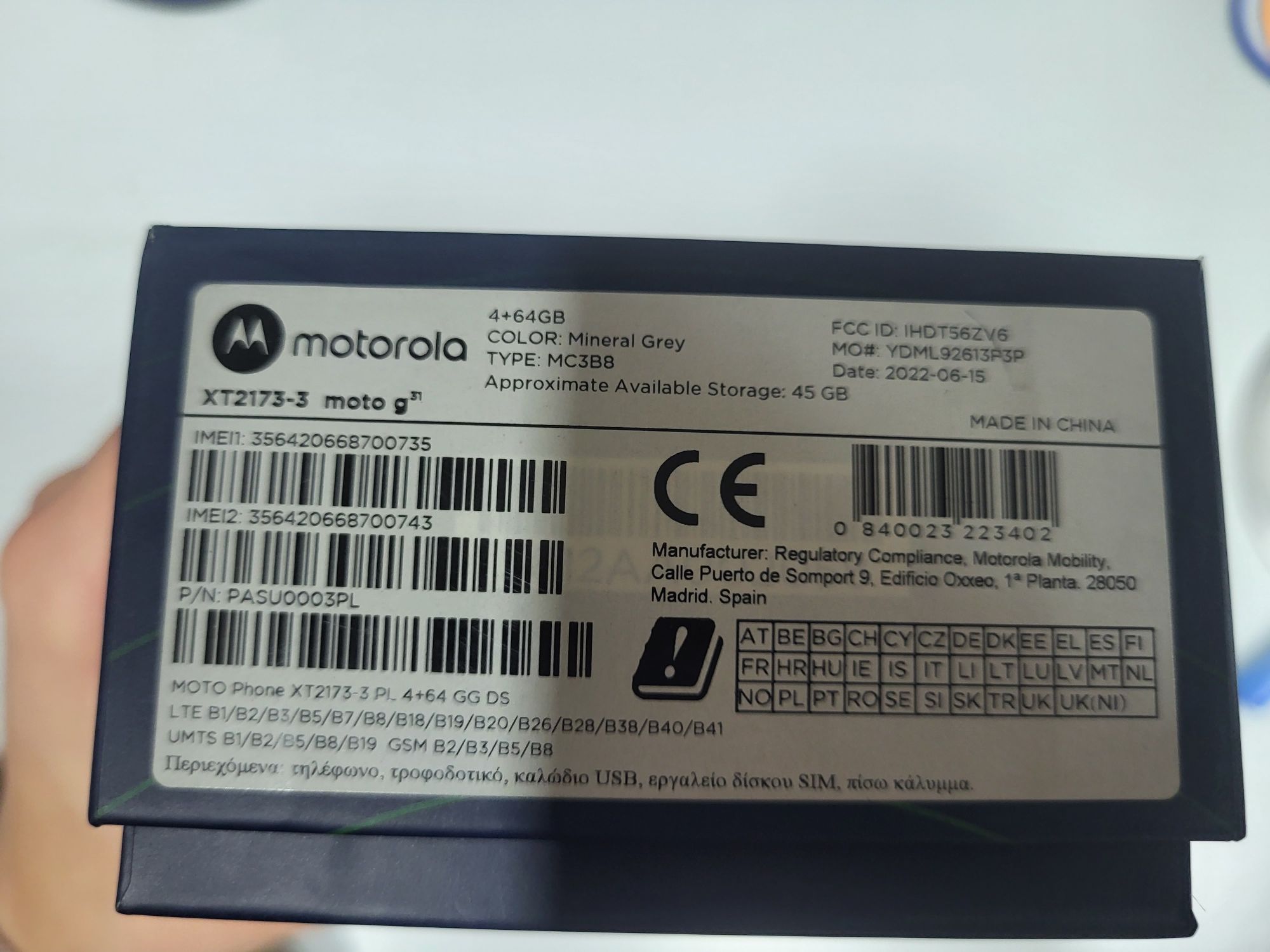 Motorola g31 Ca Nou La Cutie