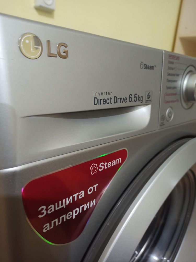 Модель LG DD motion 6.5kg LG DirectDrive Silver Color InVert Стиралка