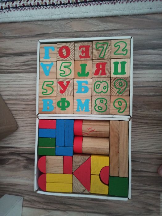 Кубики детские деревянные