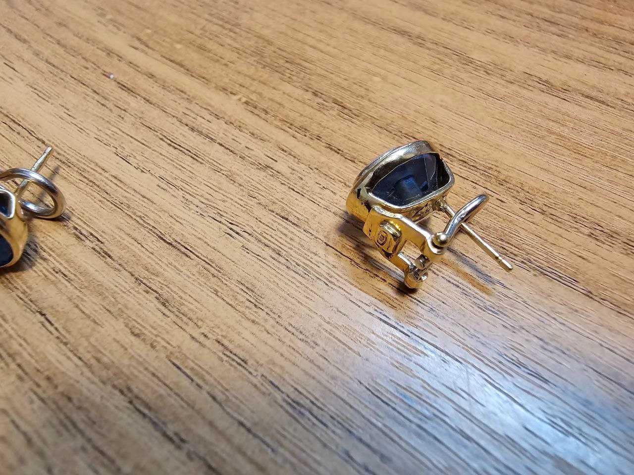 cercei cu safir 18k(antikgemma)