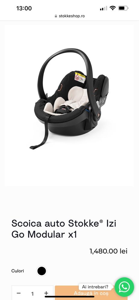 Scoica stoke + baza isofix