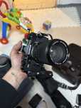 Kit complet Olympus OM-2n+obiective+blitz+accesorii(Analog, Vintange)