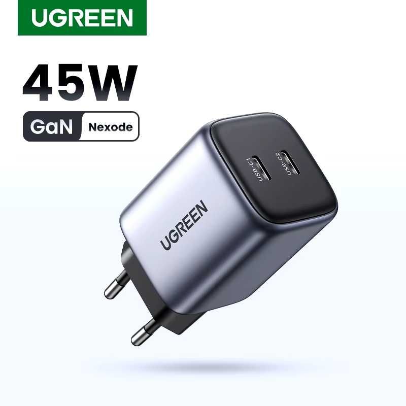 Зарядное устройство UGREEN GaN с USB-портами, 45 Вт, PD QC 3,0