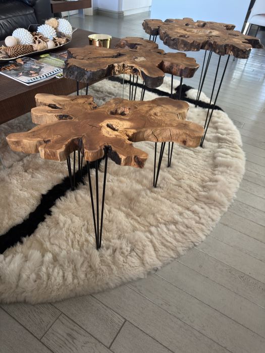 Уникален set 3 маси от МАСЛИНОВО ДЪРВО