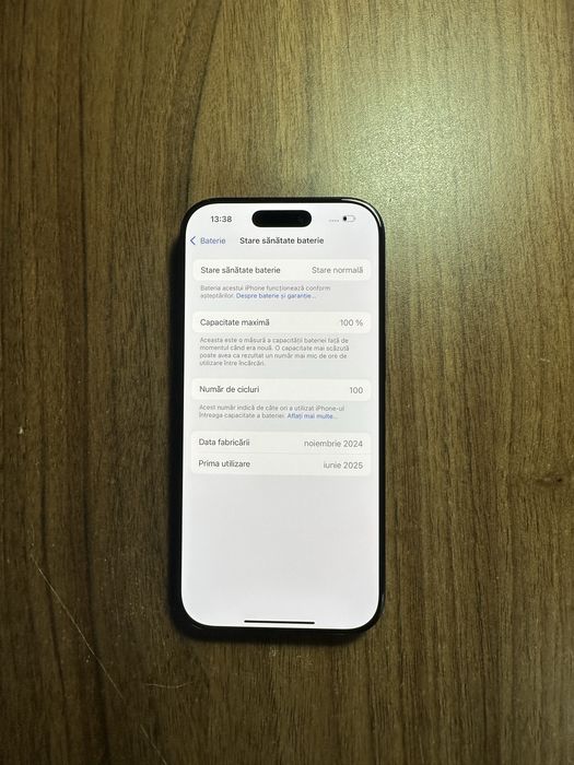 Iphone 16 pro mpecabil 100% baterie
