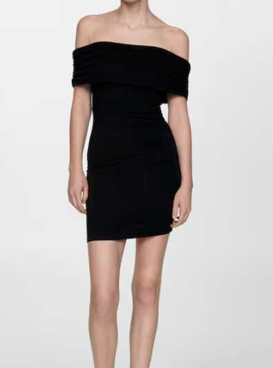 Къса черна рокля Манго, размер S, нова с етикет